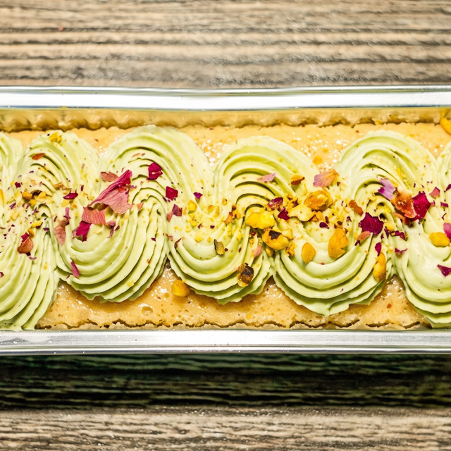 Pistachio Rose Cake.
