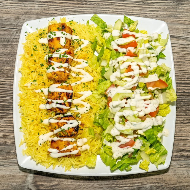 #26 Chicken Kabob Entree.